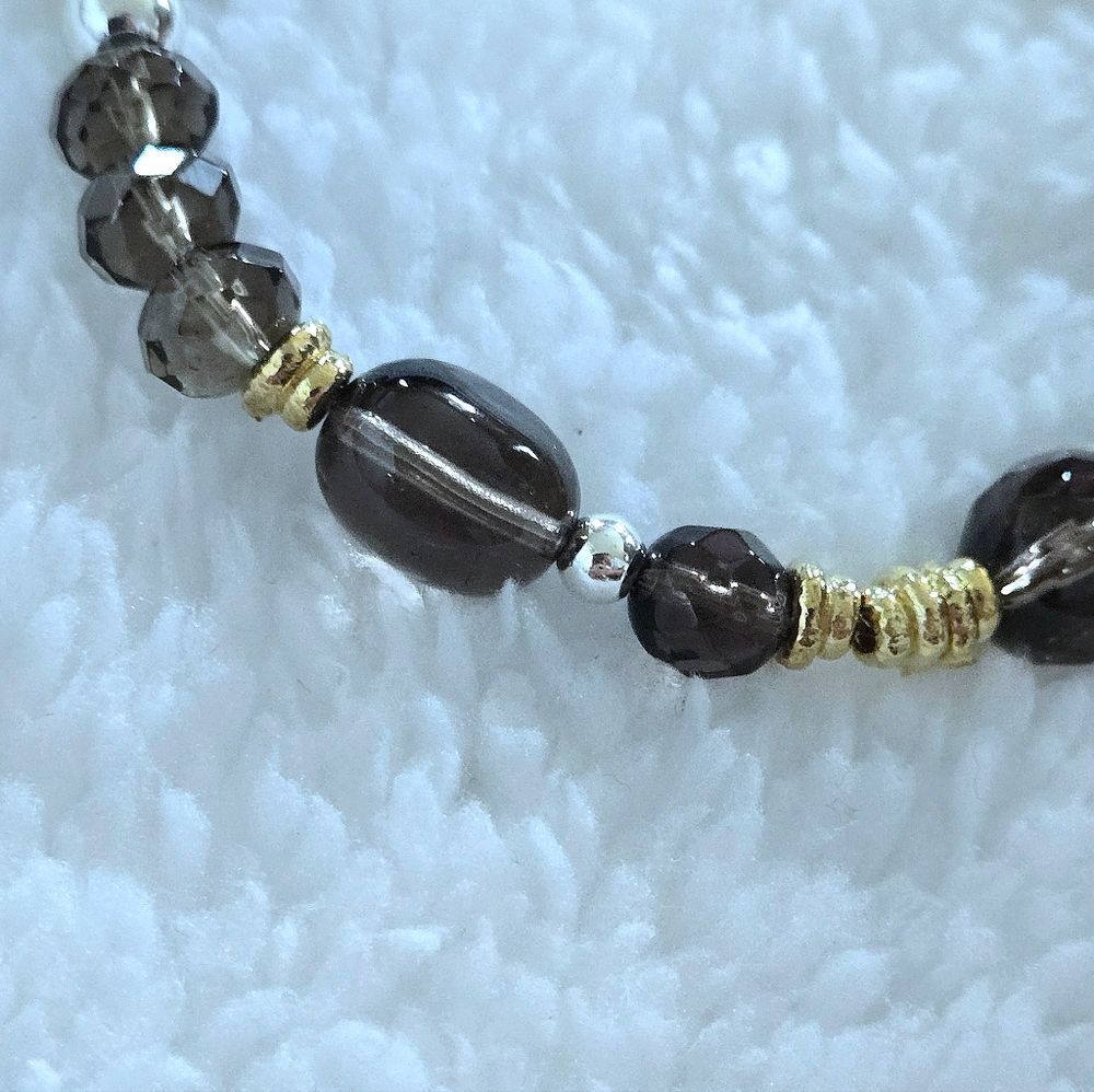 Noa Zuman Simulated Smokey🔥 Quartz Stretch Bracelet - NWT - Picture 12 of 16